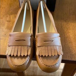 Talbots dark luggage loafers women size 7.5 BNIB